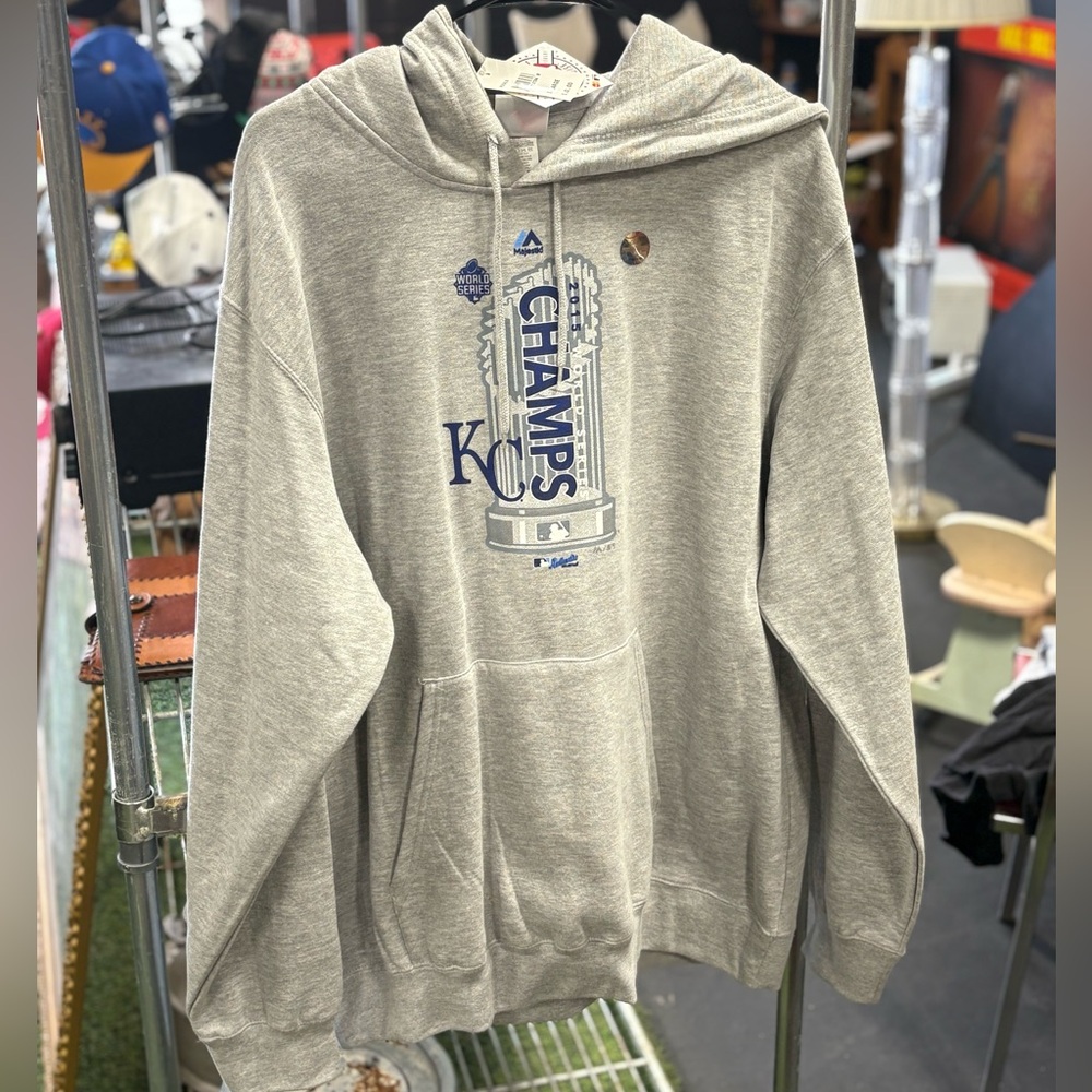 KC Royals MLB 2015 World Series champions hoodie XL NWT